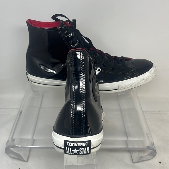 CONVERSE ALL STAR Sz 13 Mens Patent Leather Chuck Taylor Hightops Athletic Shoes - Picture 2 of 11